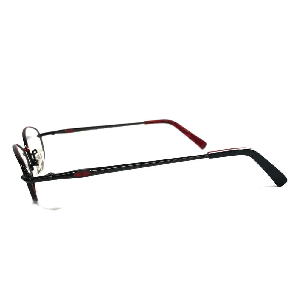 Vintage Valentino Petite Eyeglasses Frames 5496 0Q48 Black Red Oval 49-15-130